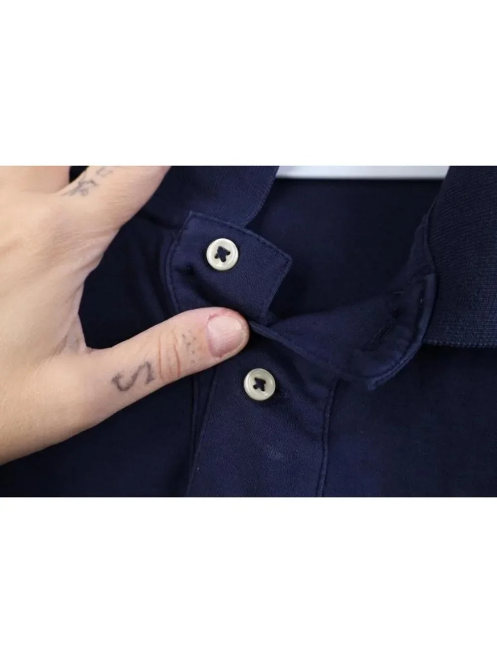 Y2K Ralph Lauren Mens XL Faded Pima Soft Cotton Touch Golf Polo Shirt Navy Blue